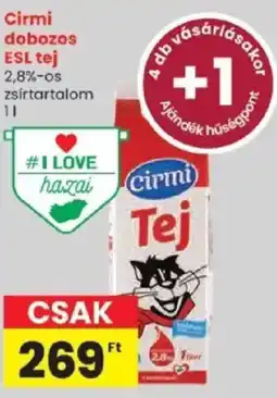 Spar Cirmi dobozos ESL tej ajánlat