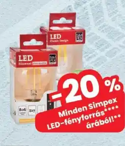 Spar Minden Simpex LED-fényforrás ajánlat