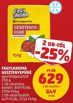 PENNY Fagylakoma gesztenyepüré ajánlat