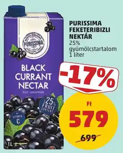 PENNY Purissima feketeribizli nektár ajánlat