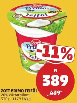 PENNY Zott primo tejföl ajánlat