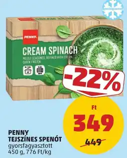 PENNY Penny tejszínes spenót ajánlat