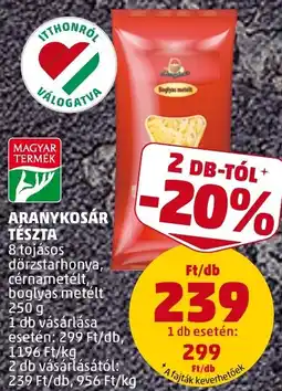 PENNY Aranykosár tészta ajánlat