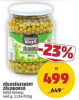 PENNY Zöldségeskert zöldborsó ajánlat