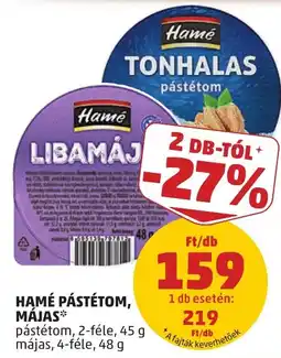 PENNY Hamé pástétom, májas* ajánlat