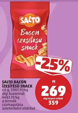 PENNY Salto bacon ízesítésű snack ajánlat