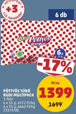 PENNY Óriás pöttyös túró rudi multipack ajánlat