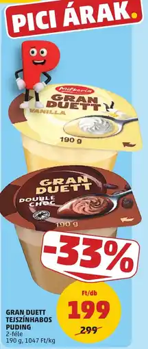 PENNY Gran duett tejszínhabos pudding ajánlat