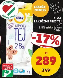 PENNY Sissy laktózmentes tej ajánlat