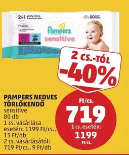 PENNY Pampers törölköndő sensitive ajánlat