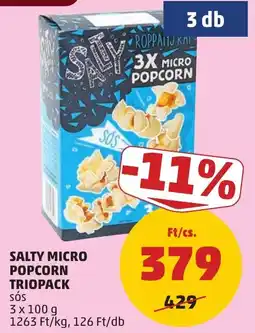 PENNY Salty micro popcorn triopack ajánlat