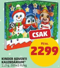 PENNY Kinder adventi kalendárium ajánlat
