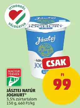 PENNY Jásztej natúr joghurt ajánlat