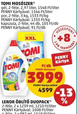 PENNY Tomi mosószer ajánlat