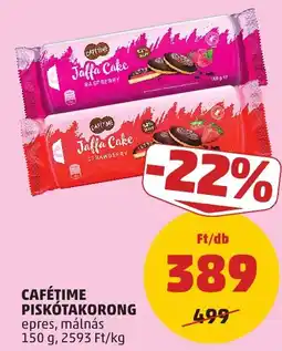 PENNY Cafétime piskótakorong epres, málnás ajánlat