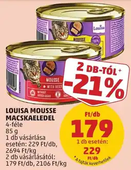 PENNY Louisa mousse macskaeledel ajánlat