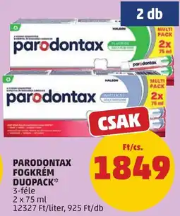 PENNY Parodontax fogkrém duopack ajánlat
