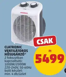 PENNY Clatronic ventilátoros hősugárzó ajánlat