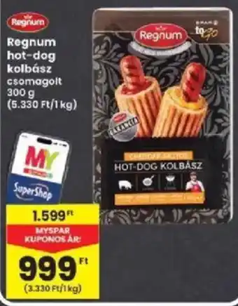 Regnum hot-dog kolbász