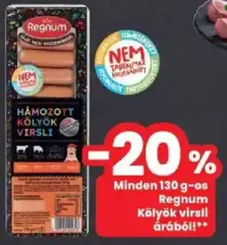 Interspar Regnum kőlyök virsli ajánlat