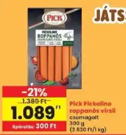 Interspar Pick roppanós virsli ajánlat