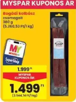 Interspar Bogádi kolbász ajánlat