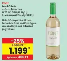 Interspar Font száraz fehérbor ajánlat