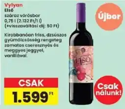 Interspar Vylyan első száraz vörösbor ajánlat