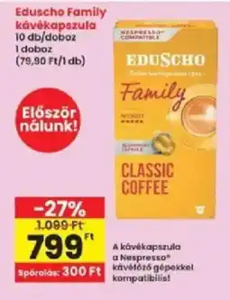 Interspar Eduscho family kávékapszula ajánlat