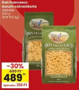 Spar Don Francesco durum száraztészta ajánlat