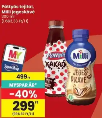 Pöttyös tejital Milli jegeskávé