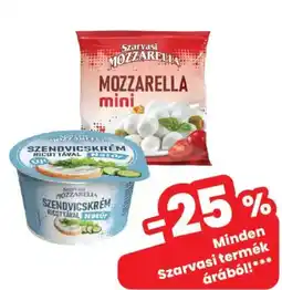 Spar Market Szarvasi mozzarella ajánlat