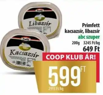 Primfett kacsaszír, libazsír