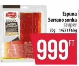 Coop Espuna serrano sonka ajánlat