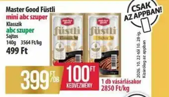 Coop Master Good füstli ajánlat