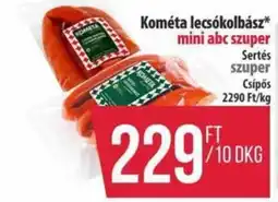 Coop Kométa lecsókolbász ajánlat