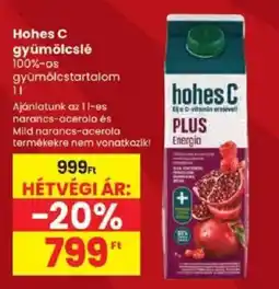 Spar Hohes C gyümölcslé ajánlat
