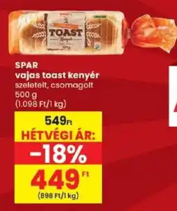 Spar spar toast kenyér ajánlat