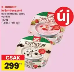 Spar S budget krémdesszert ajánlat