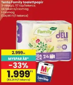 Spar Tento family toalettpapír ajánlat