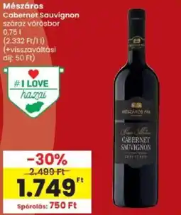 Spar Mészáros Cabernet Sauvignon ajánlat