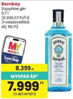Spar Bombay sapphire gin ajánlat