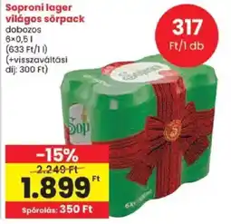 Spar Soproni lager ajánlat