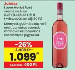 Spar Juhász i love merlot rosé ajánlat