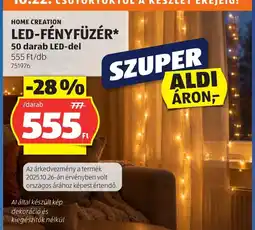 ALDI Home Creation led-fényfüzér ajánlat