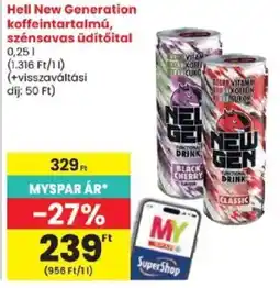 Spar Hell new generation üdítőital ajánlat
