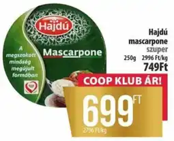 Coop Hajdú mascarpone ajánlat