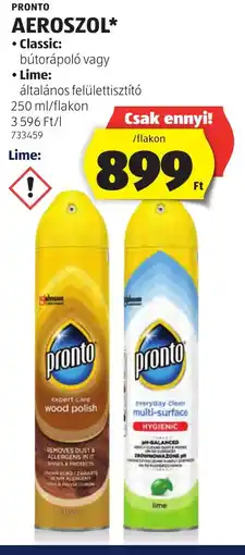 ALDI Pronto aeroszol ajánlat