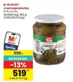 Interspar Budget csemegeuborka ajánlat