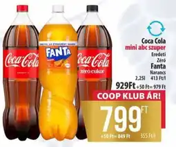 Coop Coca Cola mini abc szuper ajánlat